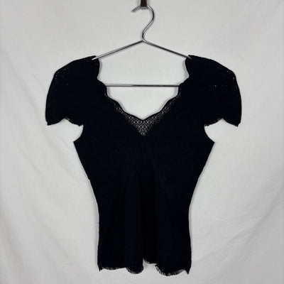 Jean Paul Gaultier Spandex Lace Style V-Neck Top