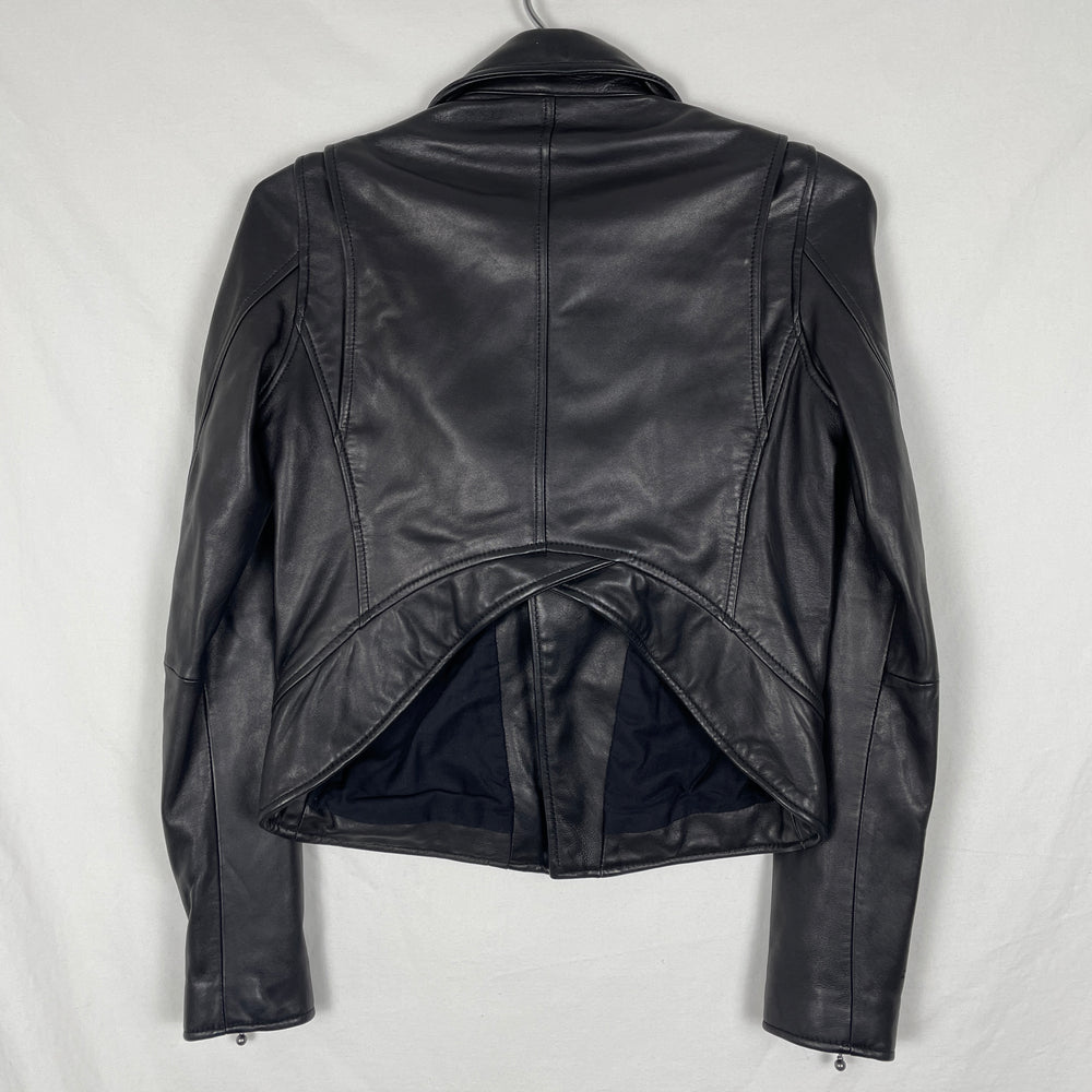 Mihara Yasuhiro Cropped Biker Leather Jacket