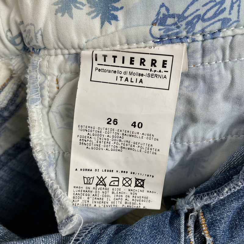00s Dolce & Gabanna Bleach Dye Denim Capris