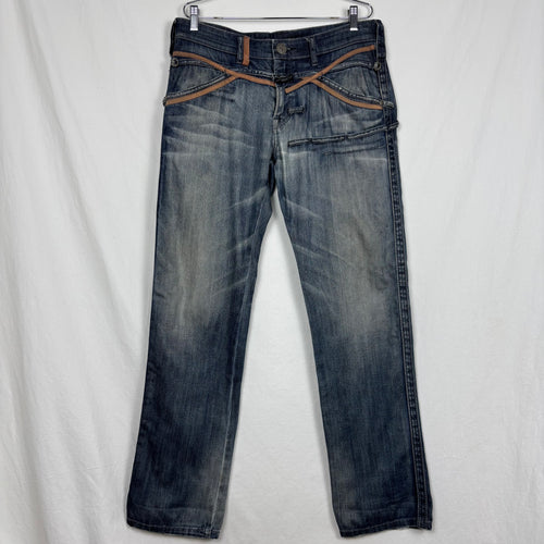00s Marithe Francois & Girbaud Belt Loop Strap Jeans