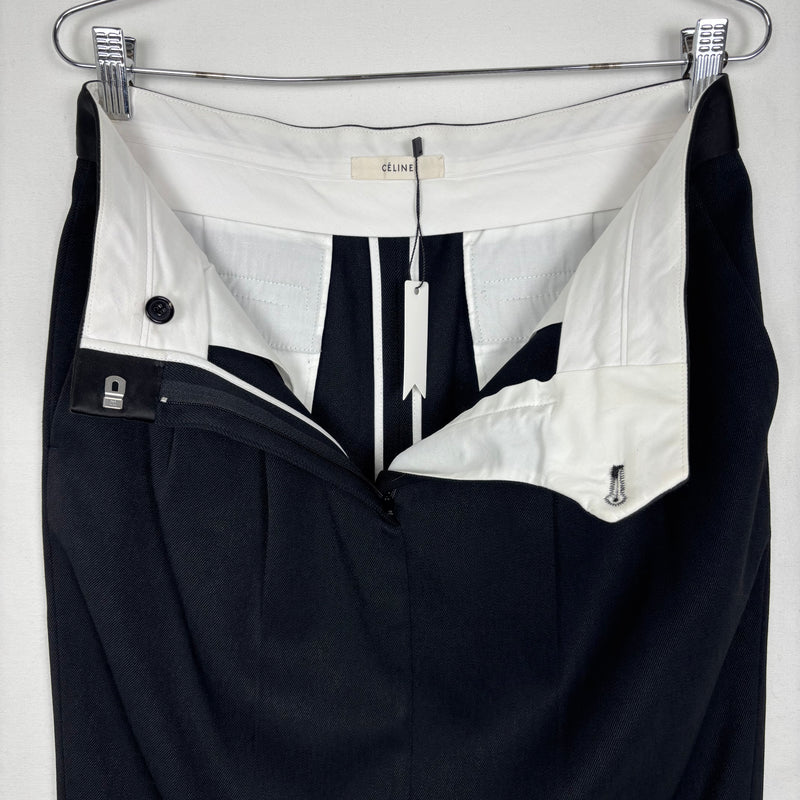 Celine By Phoebe Philo Pleated Pencil Skirt