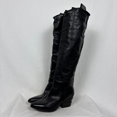 AS98 Knee High Screw Stud Boots