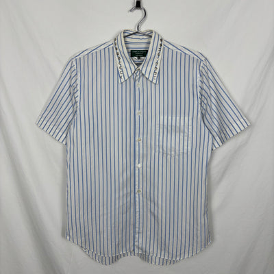 Comme Des Garçons Studded Collar Striped Blouse
