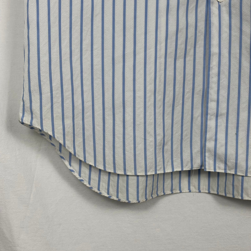 Comme Des Garçons Studded Collar Striped Blouse
