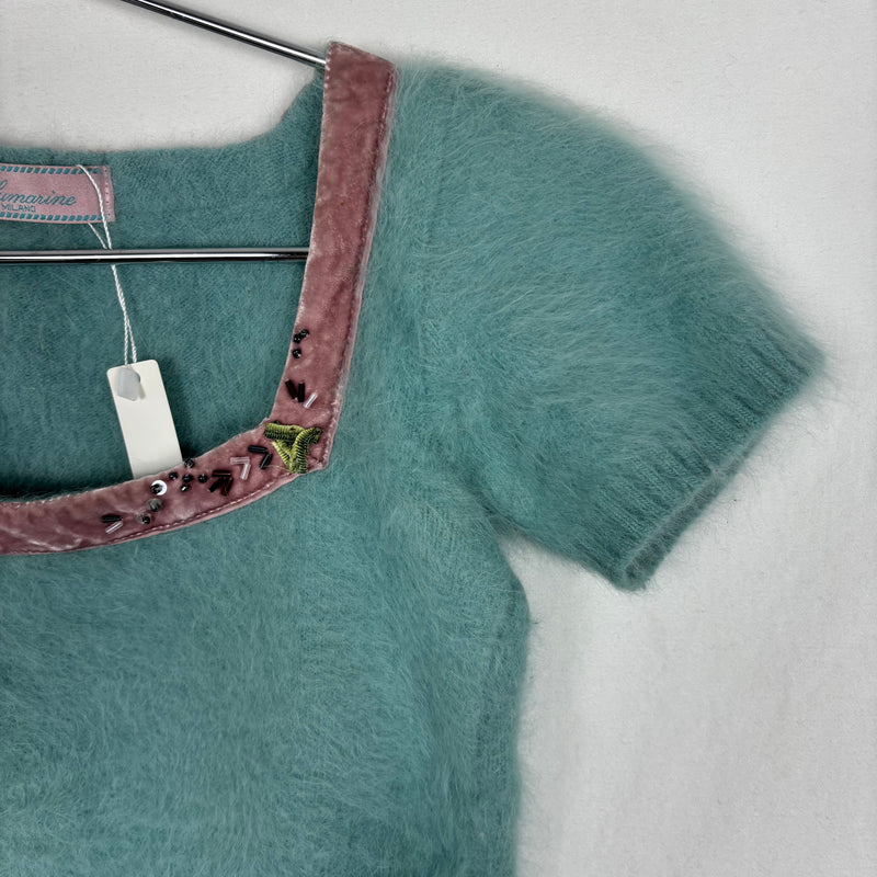 90s Blumarine Cropped Mohair Shirt