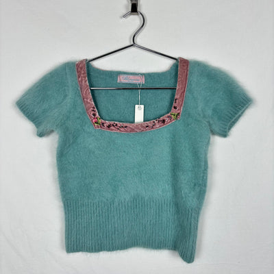 90s Blumarine Cropped Mohair Shirt