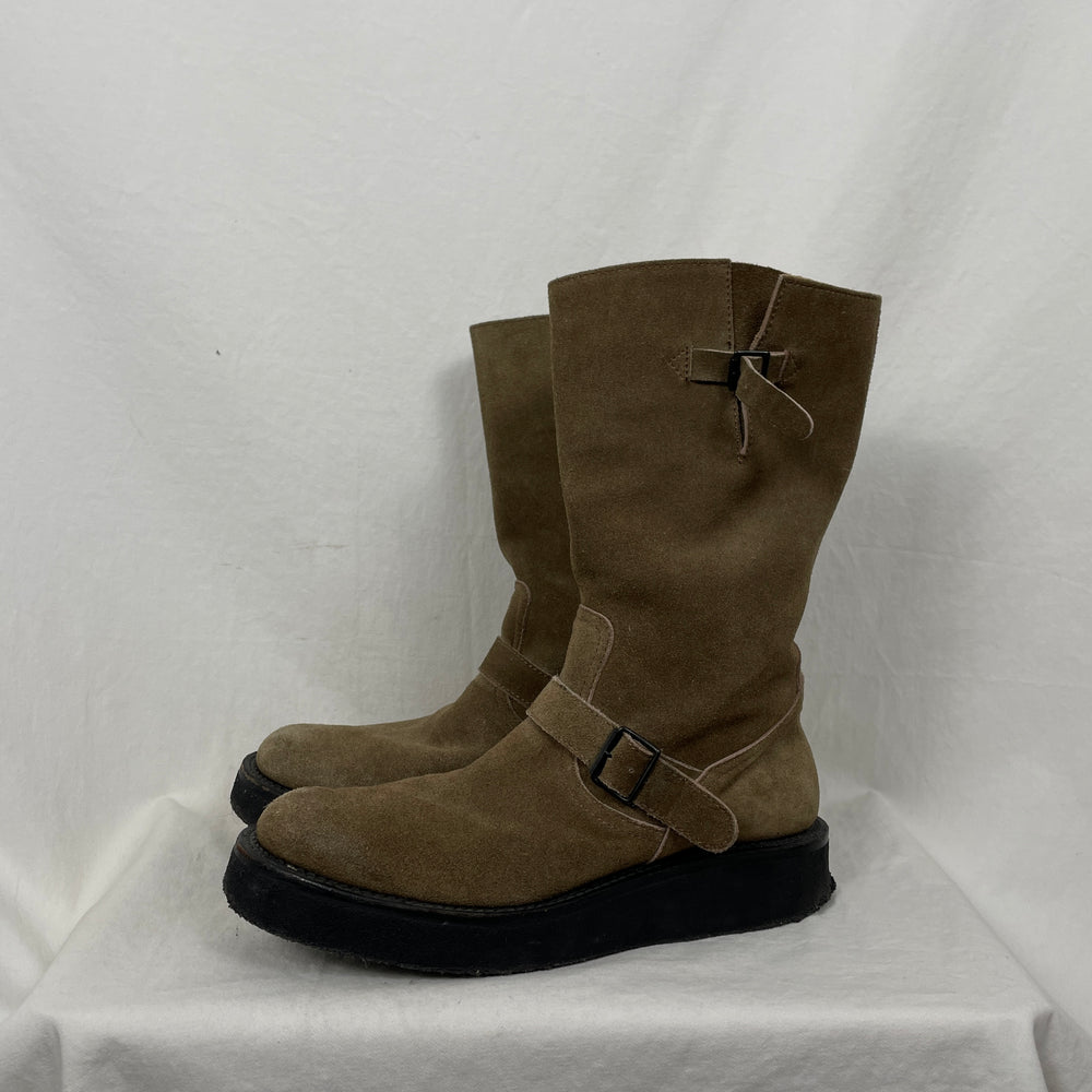 Number (N)ine Suede Leather Engineer Boots