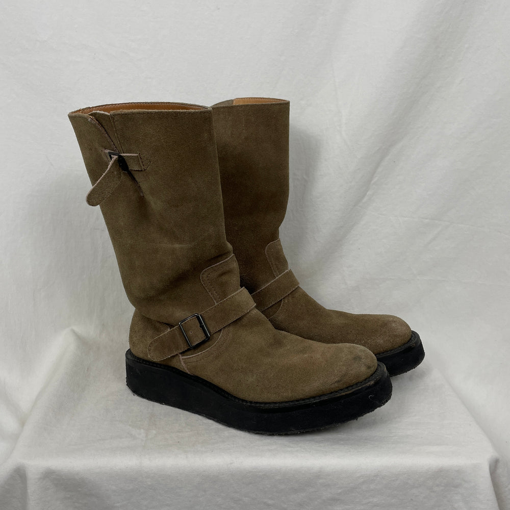 Number (N)ine Suede Leather Engineer Boots