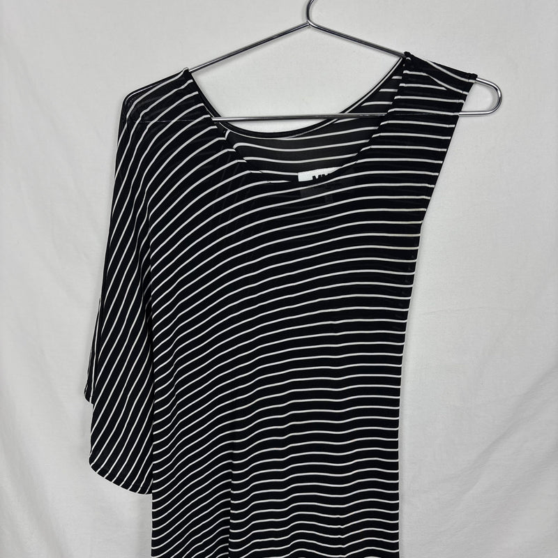 Maison Margiela Striped Asymmetrical Maxi Dress