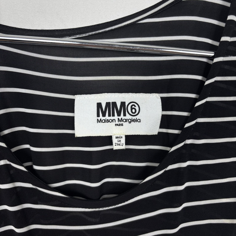 Maison Margiela Striped Asymmetrical Maxi Dress
