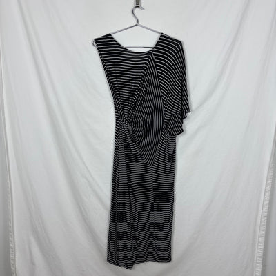 Maison Margiela Striped Asymmetrical Maxi Dress
