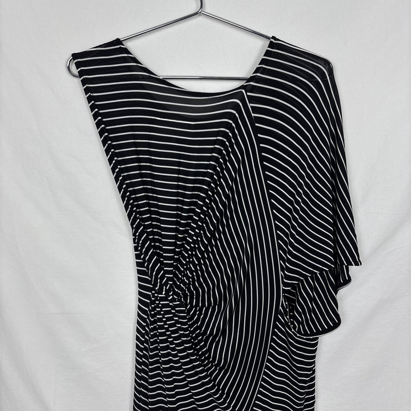 Maison Margiela Striped Asymmetrical Maxi Dress