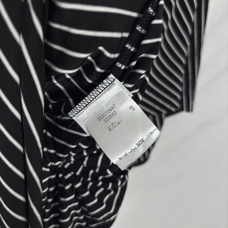 Maison Margiela Striped Asymmetrical Maxi Dress