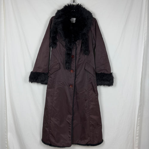 Tsumori Chisato Long Faux Fur Trim Nylon Coat