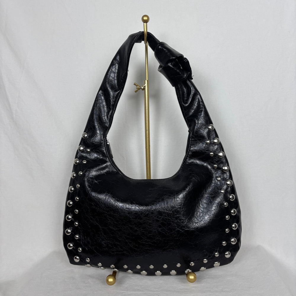 Rivet Underarm Crescent Bag
