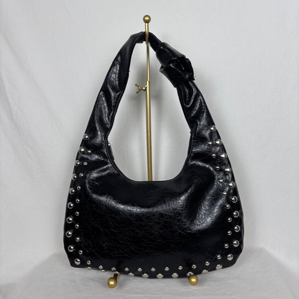 Rivet Underarm Crescent Bag