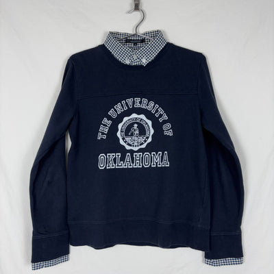 90s Abahouse Faux Layered Collegiate Sweater