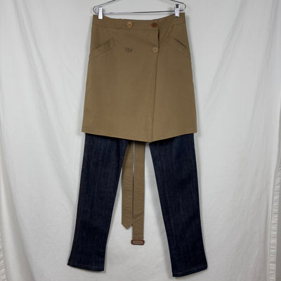 90s Jean Paul Gaultier Hybrid Coat Skirt Jeans