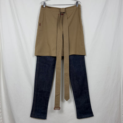 90s Jean Paul Gaultier Hybrid Coat Skirt Jeans