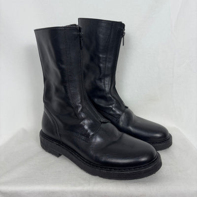 Ann Demeulemeester Leather Zip Up Combat Boots