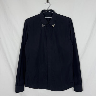 Givenchy Metal Collar Tip Button Up Shirt