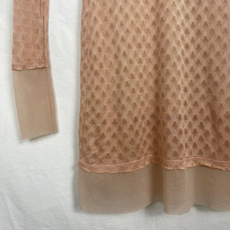 90s Jean Paul Gaultier Patterned Lace Long Sleeve Dress