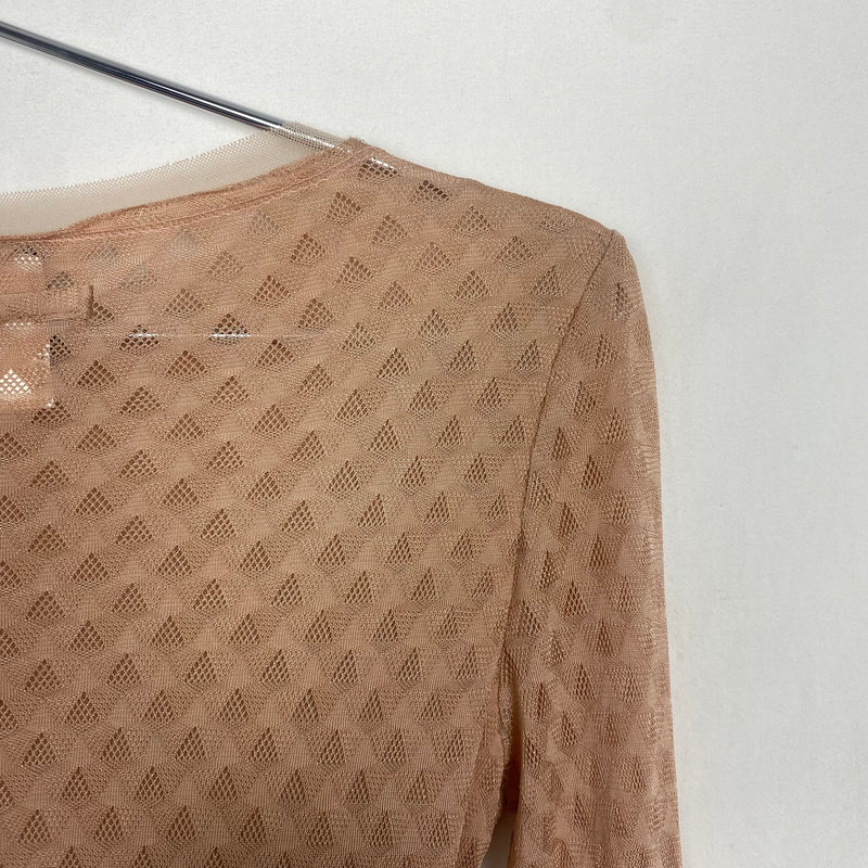 90s Jean Paul Gaultier Patterned Lace Long Sleeve Dress