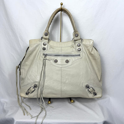 Balenciaga Giant Work Bag In Ivory