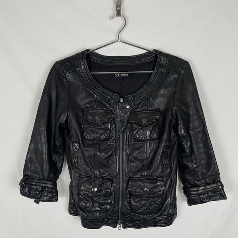 5351 Pour Les Femmes Leather Biker Jacket