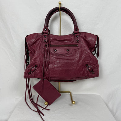 FW12 Balenciaga City Bag Wine Red