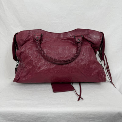 FW12 Balenciaga City Bag Wine Red