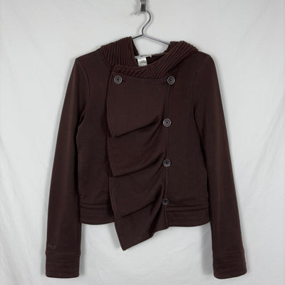 90s Parasuco Cropped Button Up Hoodie