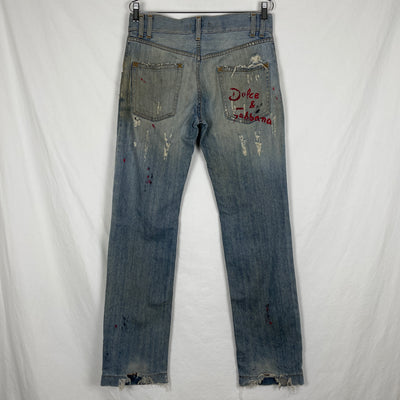 Dolce&Gabbana Paint Crush Denim Pants