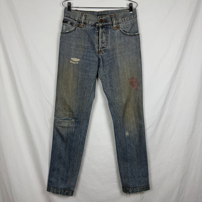 00s Dolce&Gabbana Distressed Tapered Jeans