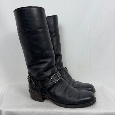 5351 Pour Les Hommes Mid Calf Leather Saddle Boots