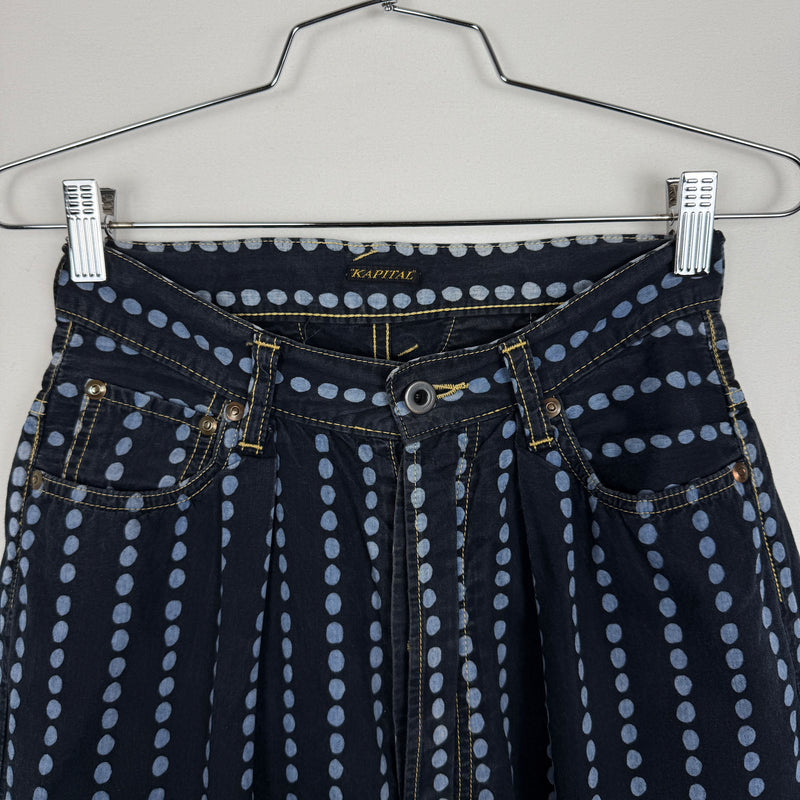 Kapital Spotted Wide Leg Trousers