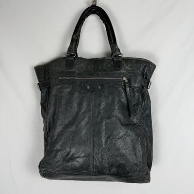 Balenciaga Hexagon Leather Tote Bag