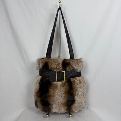 00s Miss Sixty Faux Fur Shoulder Bag