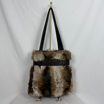 00s Miss Sixty Faux Fur Shoulder Bag