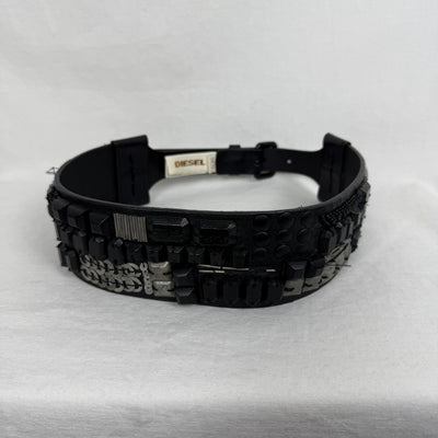 Diesel Studded Leather Waist Belt