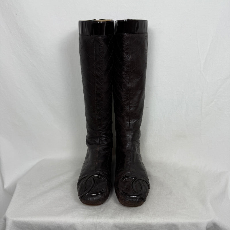 Chanel Moccasin Boots