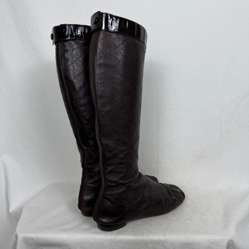 Chanel Moccasin Boots