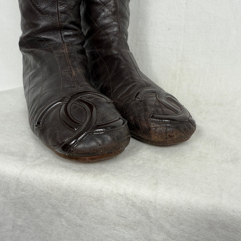 Chanel Moccasin Boots