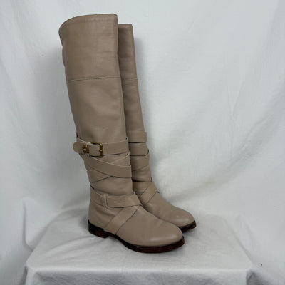 Chloe by Phoebe Philo Knee High Lined Riding Boots (Beige)