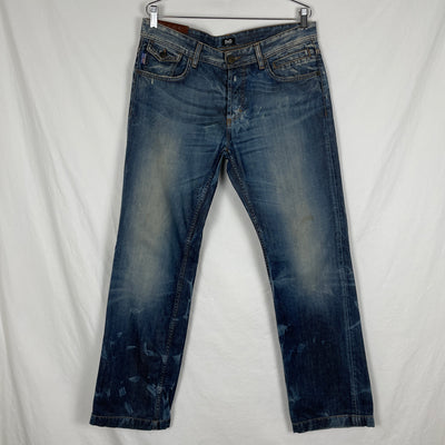 00s Dolce&Gabbana Laser Print Low Rise Jeans
