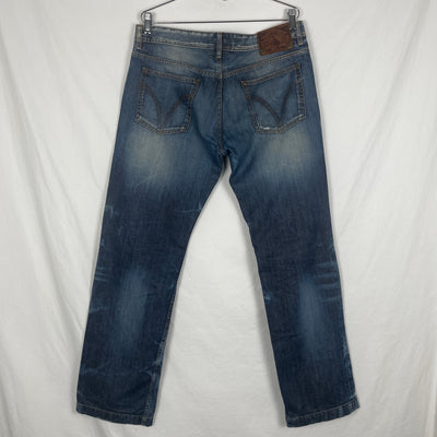 00s Dolce&Gabbana Laser Print Low Rise Jeans