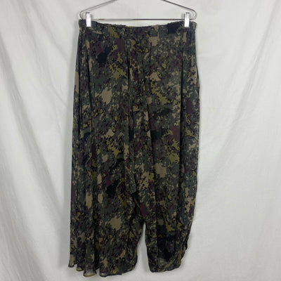 Yohji Yamamoto Noir Sheer Camouflage Cropped Pants