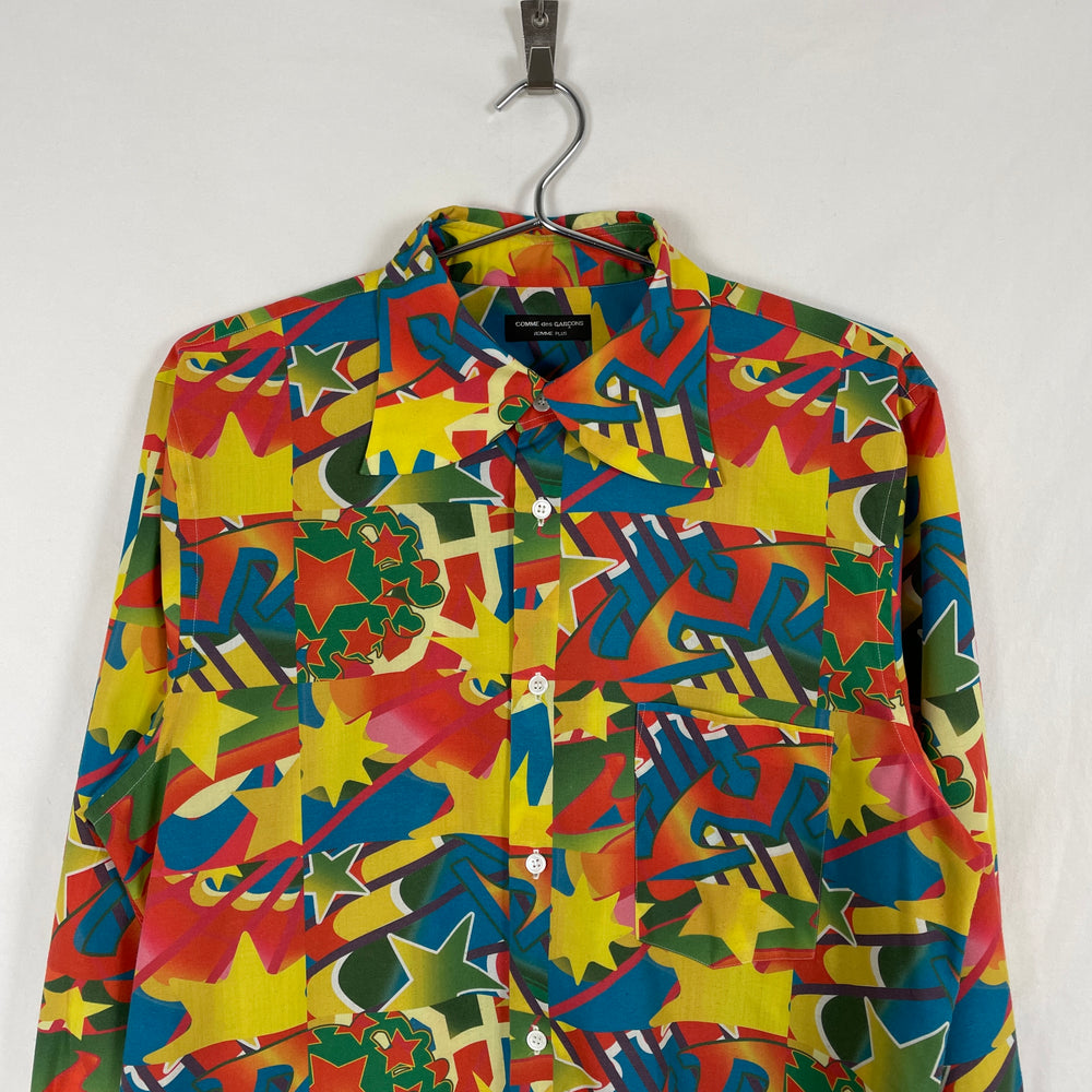 2001 Comme des Garçons Homme Plus Multi Coloured Print Button Up Shirt