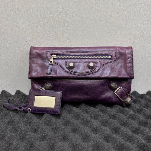 Balenciaga Leather Giant 21 Envelope Clutch