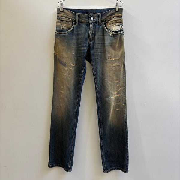 00s Dolce & Gabbana Dirt Wash Distressed Jeans